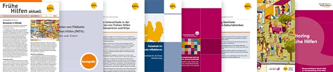 verschiedene Cover der Publikationen des NZFH