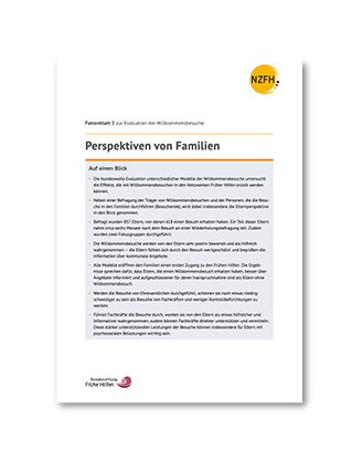 Cover Faktenblatt 1 zur Evaluation Willkommensbesuche