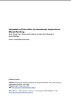 Titelbild - Gesundheit und Frühe Hilfen: Die intersektorale Kooperation im Blick der Forschung