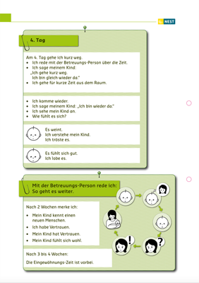 Arbeitsblatt Eingewöhnungszeit ist Zeit zum Kennenlernen Folgeseite