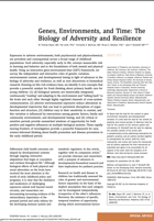 Titelbild - Genes, Environments, and Time: The Biology of Adversity and Resilience
