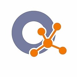 QDFH Icon Qualitätsdimension Netzwerk Icon zeigt Kreis mit einem Symbol für Netzwerk