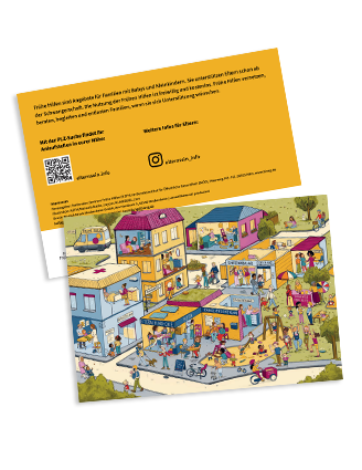 Vorder- und Rückseite Wimmelbildkarte