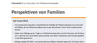 Ausschnitt Faktenblatt 2 zur Evaluation Willkommensbesuche